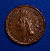 Nearly Uncirculated Indian 1c 1885