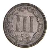 1865 Nickel Three-Cent Piece - Choice