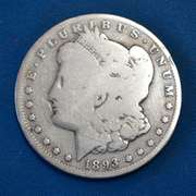 Semi Key 1893-O Morgan Silver Dollar, Circ