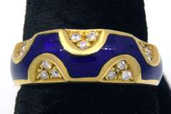 Funky Diamond Accent Enamel Ring