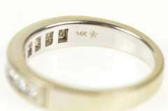 14K White Gold 0.90 Ctw Princess Cut Diamond Wedding Band Ring
