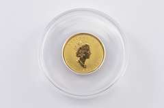 2001 Canada 10 Dollars 1/4 Oz Fine Gold Maple Leaf Hologram Coin - Box