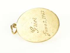 14K Yellow Gold Retro Owl Tiger's Eye Scholar Wisdom Charm/Pendant