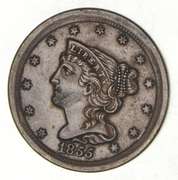 1855 Braided Hair Half Cent