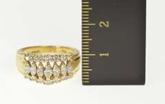 14K Yellow Gold 1.56 Ctw Graduated Marquise Diamond Band Ring