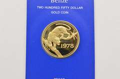 1978 Belize 250 Dollars - Gold Proof Low Mintage - Box & COA