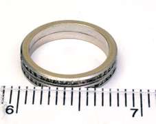 Diamond Double Half-Band Ring in Platinum