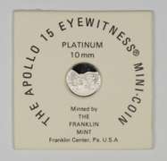 Apollo 15 Eyewitness Mini-Coin - Ltd Ed 10 mm Platinum - Case & COA