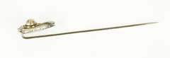 18K White Gold Pearl Black Enamel Art Deco Decorative Stick Pin