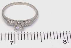 Vintage Diamond Ring in White Gold