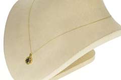 18K Yellow Gold Ammolite Chip Mosaic Oval Statement Pendant