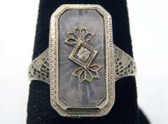 Smoky Quartz & Diamond Accent Ring