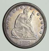1876 Seated Liberty Quarter