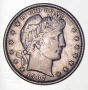1907-O Barber Half Dollar