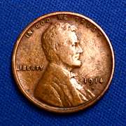 Super 1914-D Lincoln Wheat 1c, Circulated