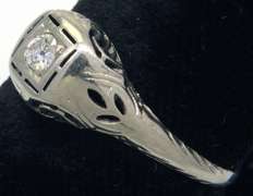 Vintage Diamond Cutout Ring