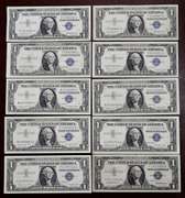 10 Crisp Silver Certs