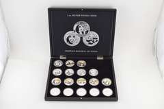 2008-2018 China 10 Yuan Panda 1 Oz .999 Fine Silver 17 Coin Set - Box