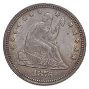 1876 Seated Liberty Quarter