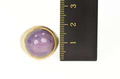 14K Yellow Gold 1940's Natural Star Ruby Cabochon Statement Ring