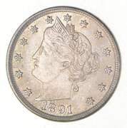 1891 Liberty V Nickel