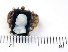 Classic Cameo Ring on Onyx