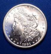 Choice Unc 1881-S Morgan Silver Dollar