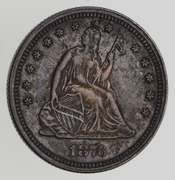 1876 Seated Liberty Quarter - Near Uncirculated