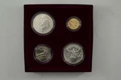 1996 Atlanta Olympic Games 4 Coin Set - GOLD & SILVER $1.00 $5 PR Unc