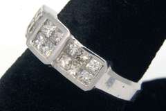 Inivisible-Set 0.80CT Diamond Ring in White Gold