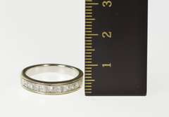 14K White Gold 0.90 Ctw Princess Cut Diamond Wedding Band Ring