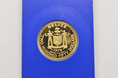 1978 Belize 250 Dollars - Gold Proof Low Mintage - Box & COA