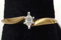 Understated Marquise Diamond Promise Ring