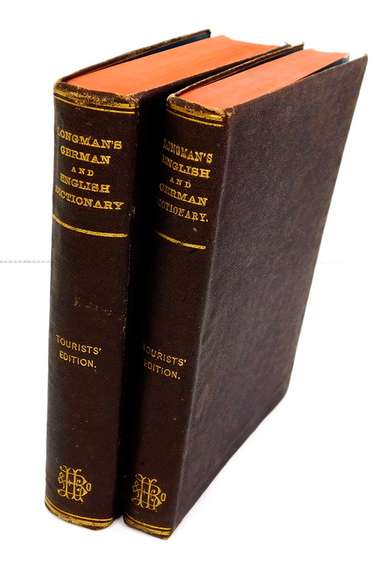 1877 2 Vol. German & English Pocket Dictionaries