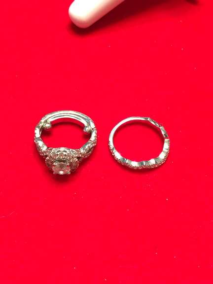 14 KT WHITE GOLD NEIL LANE DIAMOND WEDDING SET.