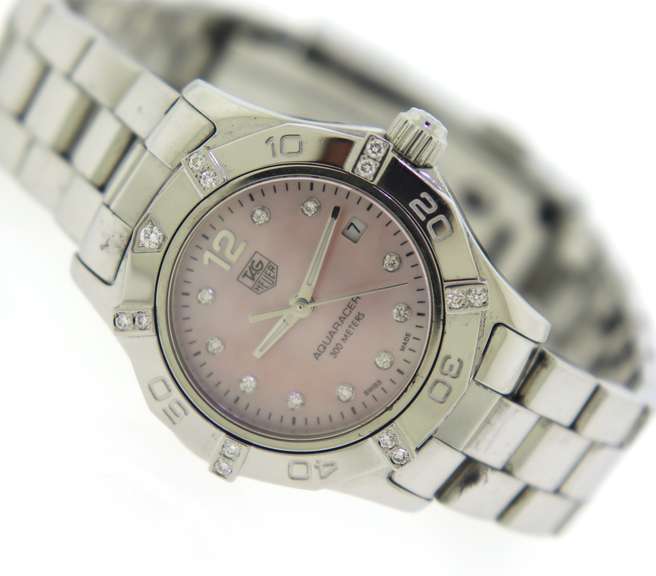 Tag Heuer Aquaracer Pink Mop Diamond Dial & Bezel