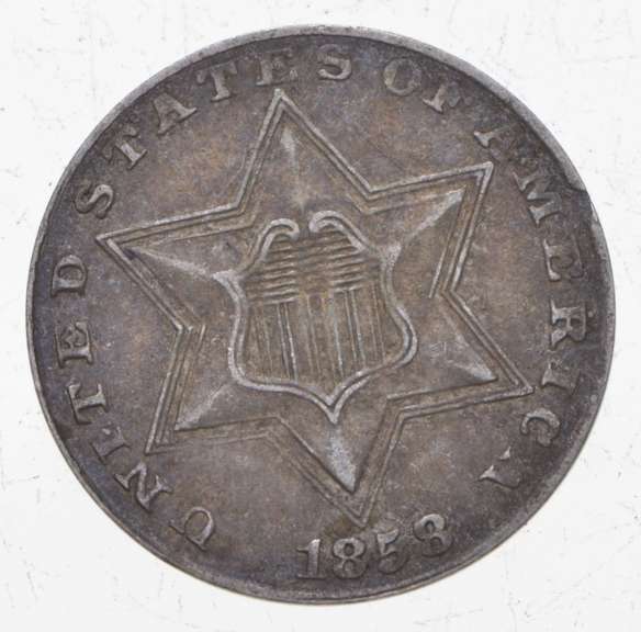 1858 Silver Three-Cent Piece