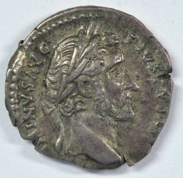 Superb Antoninus Pius Roman Silver Denarius, 138-161 AD