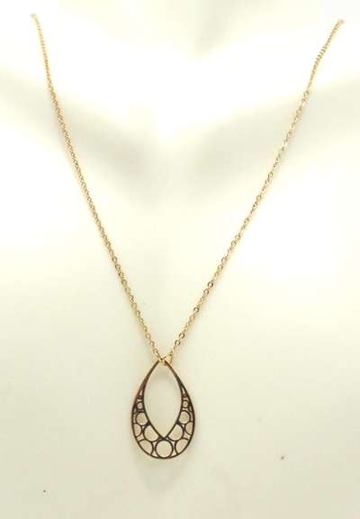 Stunning 18kt Zoughaib Open Teardrop Necklace