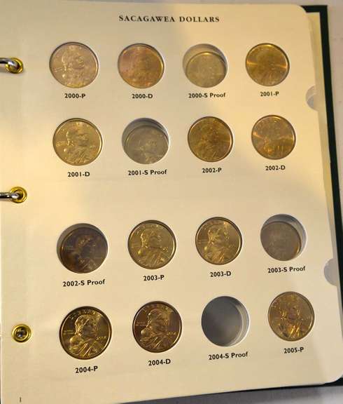 Estate Lot of Dollar Coins in Books & Holders