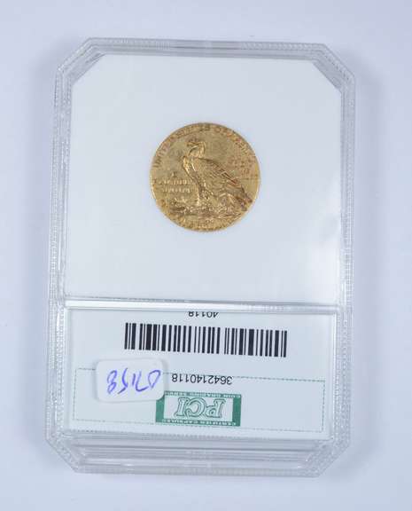 MS64 1913 $5.00 Indian Head Gold Half Eagle - Graded by PCI