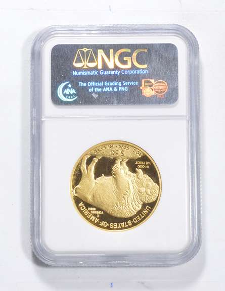 PF70 UCAM 2008-W $50 American Buffalo 1 Oz .999 Fine Gold Coin - NGC