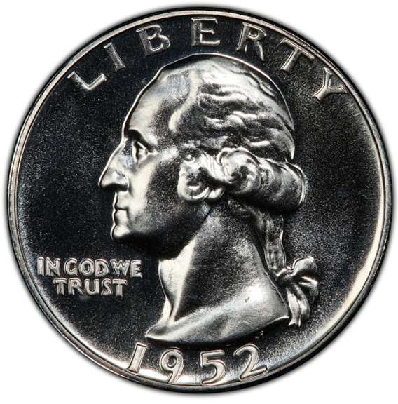 Exceptional Gem Proof 1952 Washington Quarter!