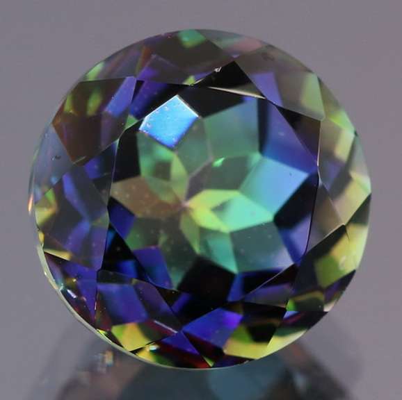 Brilliant multi-color 12mm 7.03ct Mystic Quartz