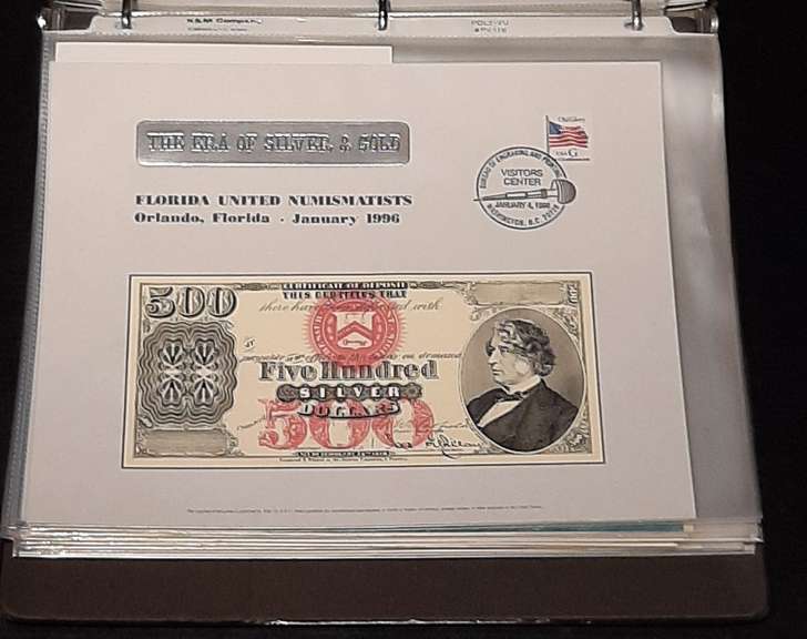 25 Plus Mainly US Numismatic Issue Souvenier Cards/Sheet