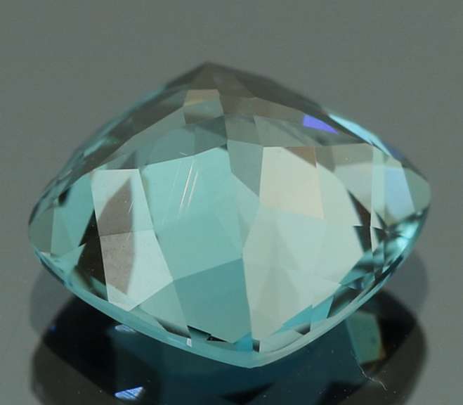 Pristine 6.58ct cushion cut London blue Topaz