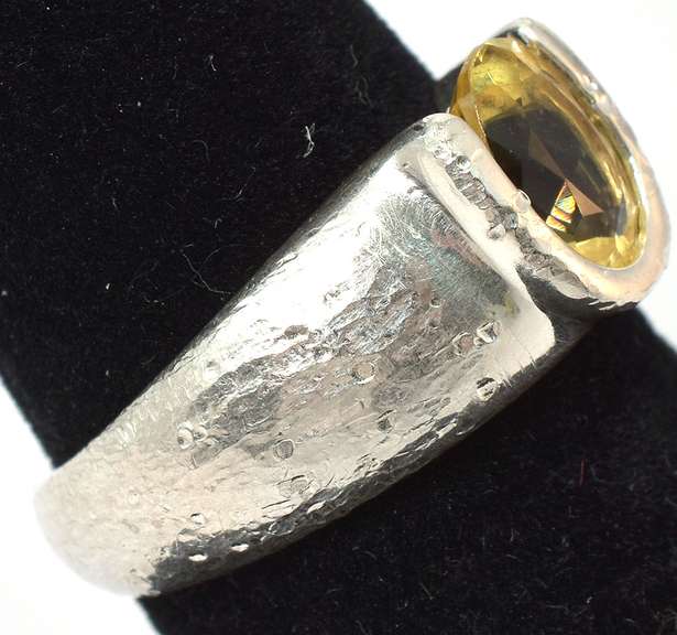 Sterling Silver Lemon Quartz Ring