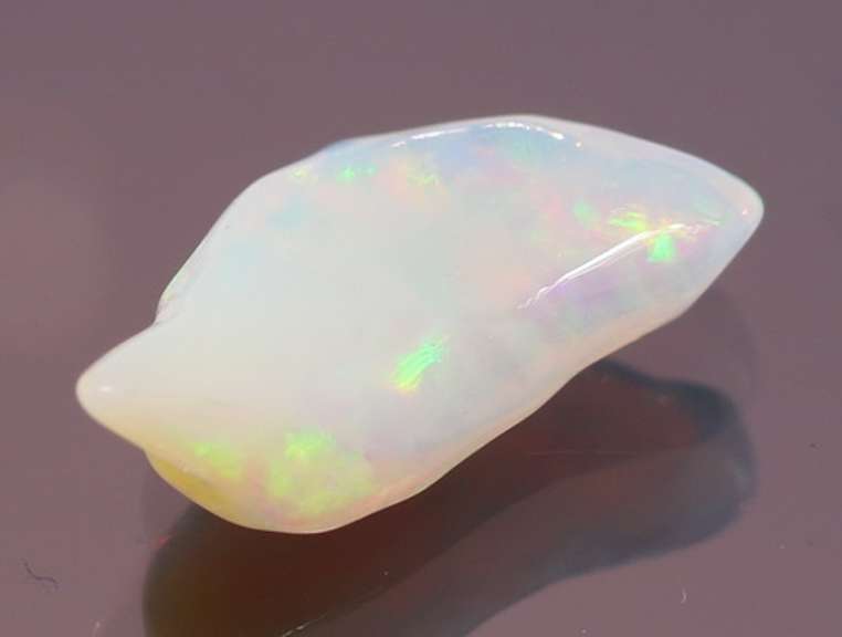 Snow white 1.93ct uncut Opal