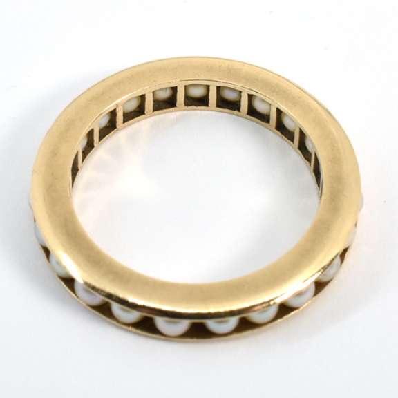 Unusual Pearl Eternity Band