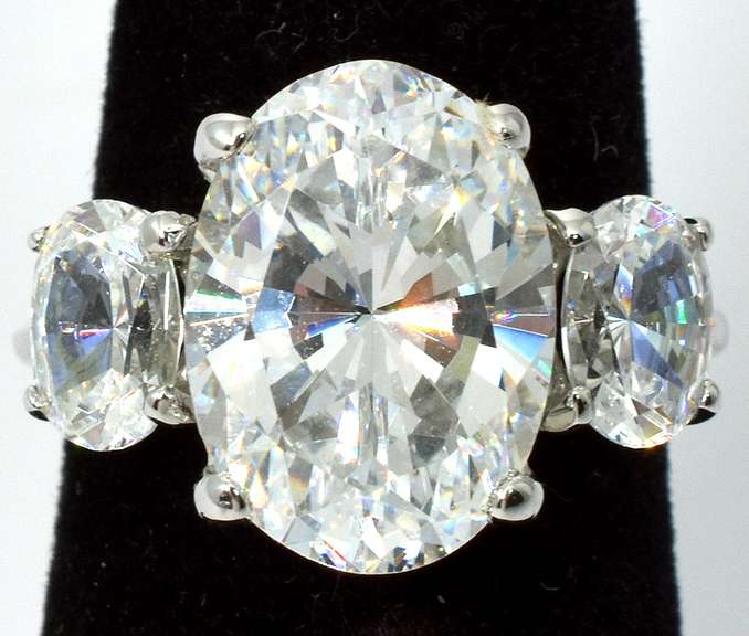 Sterling Silver CZ Cocktail Ring